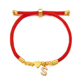 Initial Heart Charm Bracelet