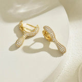 Cubic Zirconia Waterdrop Hoop Earrings