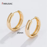 Gold-Plated Round Hoop Earrings