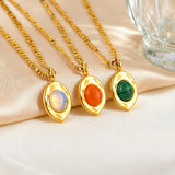 Malachite & Opal Pendant Necklace