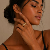 Ribbed Stripe Stacking Ring