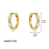 Pearl & Zircon Mini Hoop Earrings