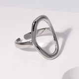 Layered Circle Hollow Open Ring