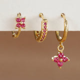 Bloom Crystal Drop Earring Set