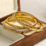 Gold-Plated Zirconia Bangle