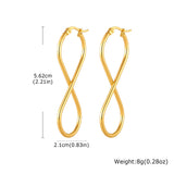 Gold Twisted Infinity Hoop Earrings