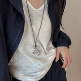Horseshoe Pendant Leather Necklace