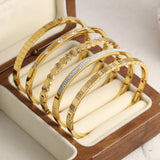 Gold-Plated Zirconia Bangle