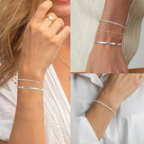 Sterling Silver Layered Link Bracelet