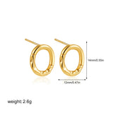 Two-Tone Bilayer Geometric Stud Earrings