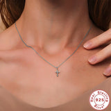 Crystal Zircon Cross Pendant Necklace