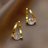 Cubic Zirconia Charm Hoop Earrings