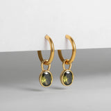 Multicolour Oval CZ Zircon Drop Earrings