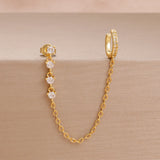 Sienna Chain Tassel Stud Earring