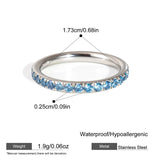 Colorful Cubic Zirconia Stackable Ring Set