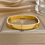 Square-Edge Stainless Steel Bangle