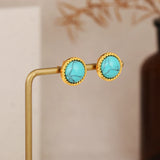 Bohemia Turquoise Small Stud Earrings