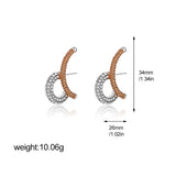 Two-Tone Bilayer Geometric Stud Earrings