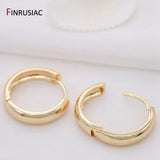 Gold-Plated Round Hoop Earrings