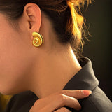 Vintage Conch Shell Drop Earrings
