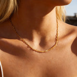 Layered Curb & Rope Chain Necklace