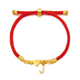 Initial Heart Charm Bracelet