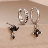 Gemma Floral Crystal Earring Set
