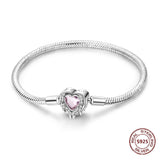 Sterling Silver Zirconia Charm Bracelet