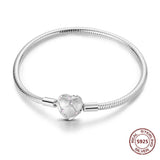 Sterling Silver Zirconia Charm Bracelet