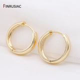 Gold-Plated Round Hoop Earrings