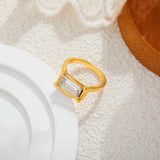 Oval Cubic Zirconia Ring