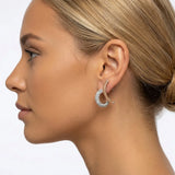 Mixed Metal Geometric Stud Earrings