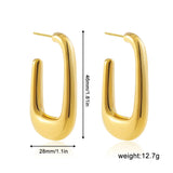 Exaggerated Hollow U-Shape Large Hoops