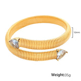 Punk Thick Gold Elastic Cuff