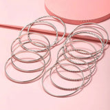 Cuban Chain Bracelet Set (12-Piece)