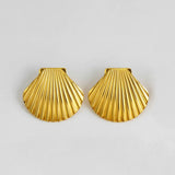 Vintage Conch Shell Drop Earrings