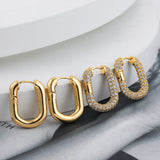 Cubic Zirconia Smooth Hoop Earrings