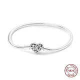 Sterling Silver Zirconia Charm Bracelet