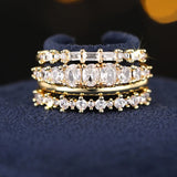 4-Piece CZ Stack Ring Set