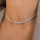 Zirconia Adjustable Choker Necklace