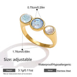 Geometric CZ Zircon Open Ring