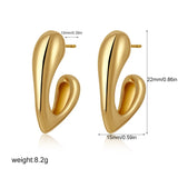 Glossy Heart Statement Earrings