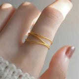Vintage Multi-Layer Gold Ring