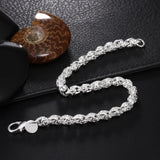 Sterling Silver Solid Chain Bracelet