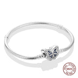 Sterling Silver Zirconia Charm Bracelet