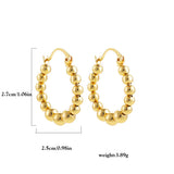 Beaded Circle Hoop Earrings