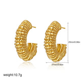 Lava Texture Chunky Hoop Earrings