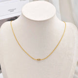 Tiny Rectangular Zircon Necklace