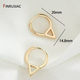 Gold-Plated Round Hoop Earrings