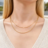 Layered Bead Chain Necklace
